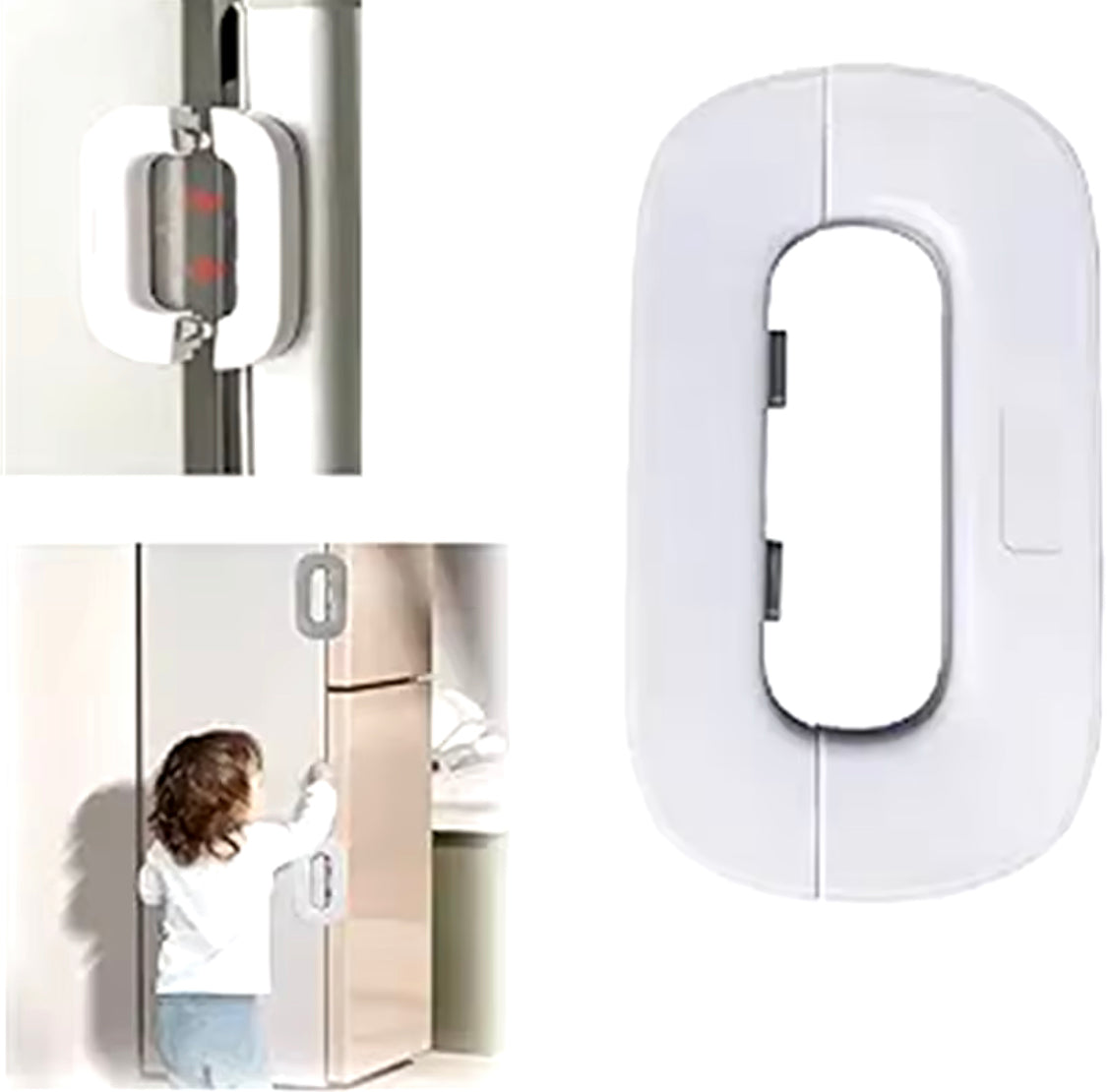 Fridge Door Locks Refrigerator Fridge Freezer Door Lock Toddler Double Safety Button Child Safety Refrigerator Lock - Trendigo