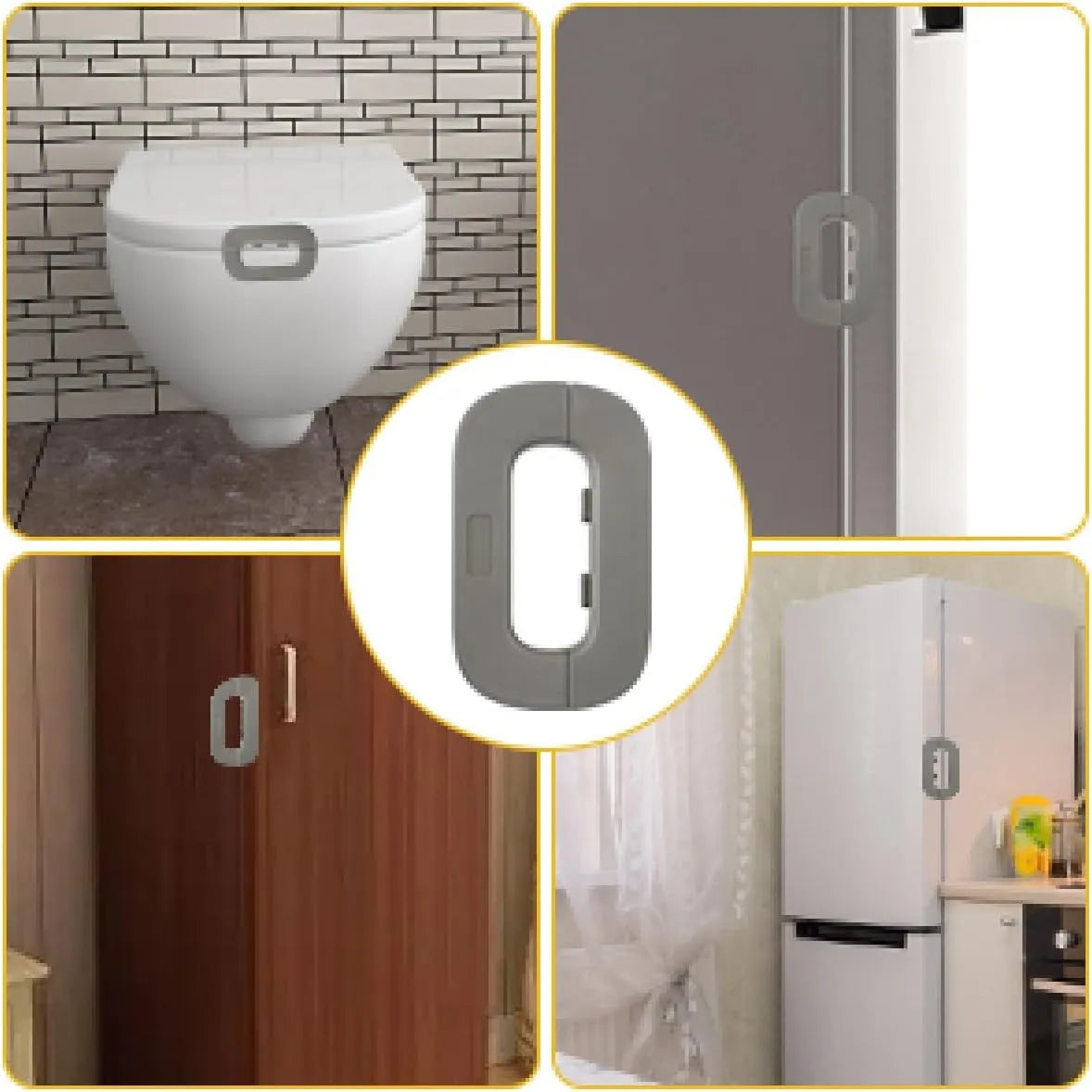 Fridge Door Locks Refrigerator Fridge Freezer Door Lock Toddler Double Safety Button Child Safety Refrigerator Lock - Trendigo