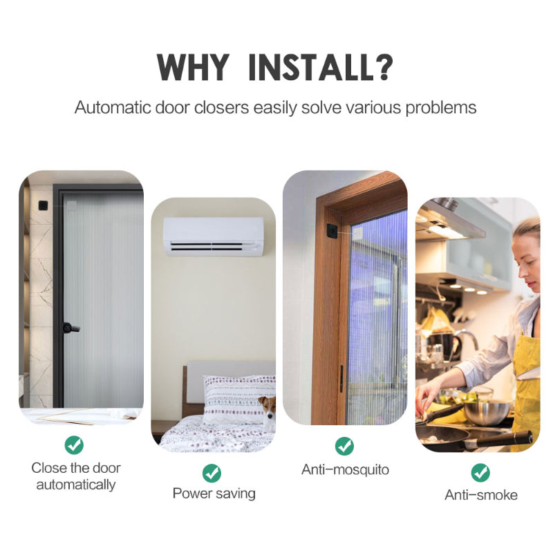 Multi-Functional High Quality Punch-Free Automatic Sensor Door Closer - Trendigo